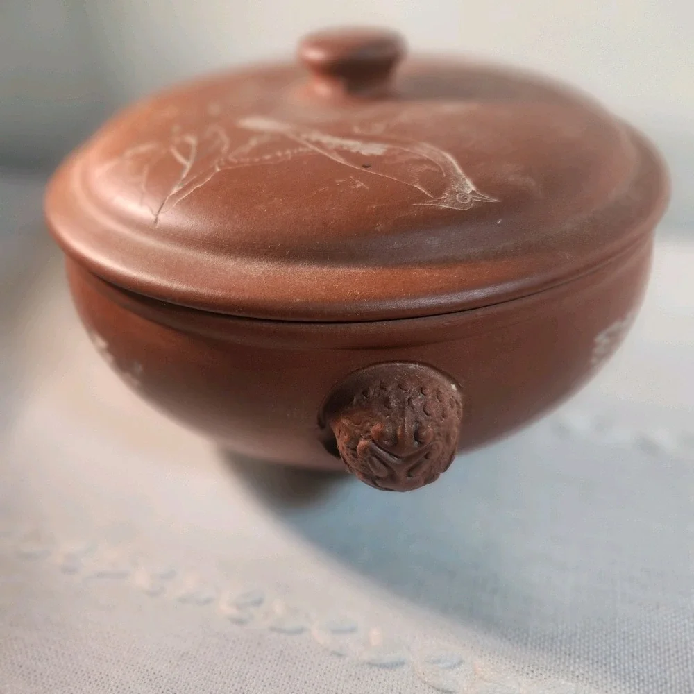 Vintage Chinese Red Clay Yunnan Rice & Stew Steamer With Lid